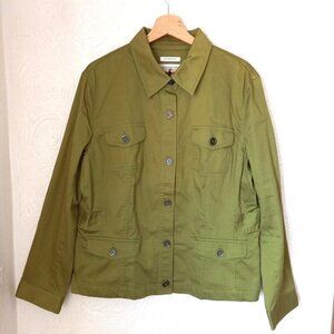 Jones New York Sport Women's Green Utility Jacket Shacket XL UK 18-20